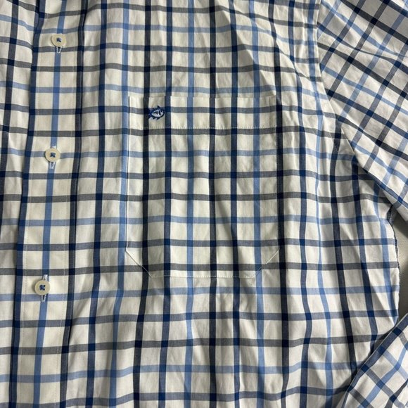 Southern Tide Classic Fit Mens Medium Long Sleeve Button Down Plaid Cotton Shirt - Picture 3 of 9